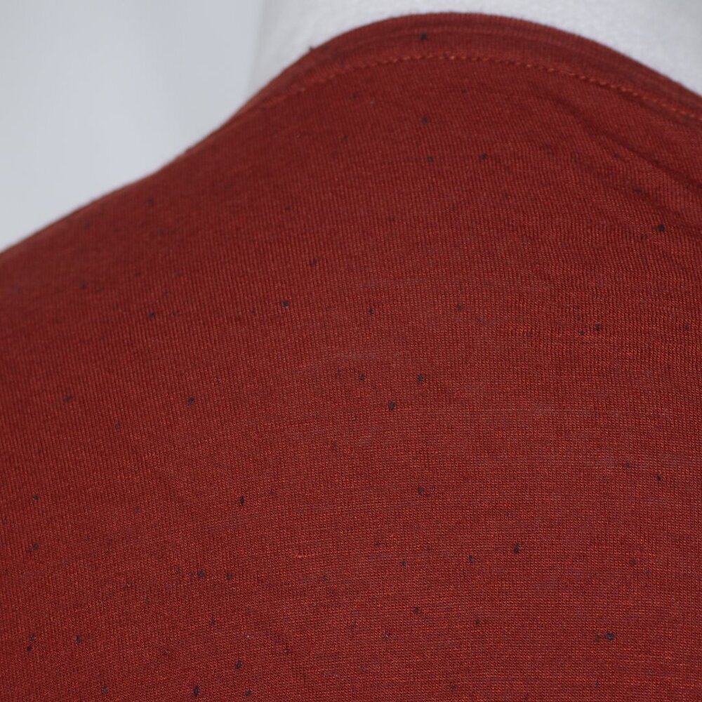 APT 9 Womens Large Rust Brown Speckled Black Textured Top Long Sleeve Shirt LNC - Picture 3 of 4